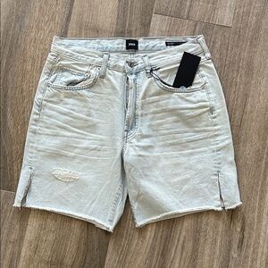 Edwin button up shorts Light Blue Jean Shorts NWT